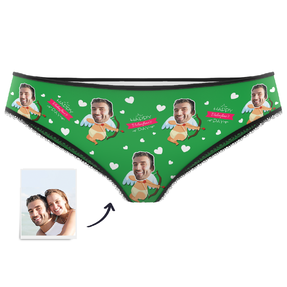 Valentine's Gifts, Women's Cupid Custom Face Colorful Panties,Multi-color Underpants - Getphotoblanket