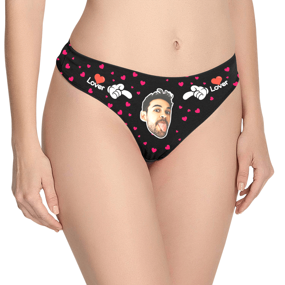 Women's Custom Face Thong Panty - Lover