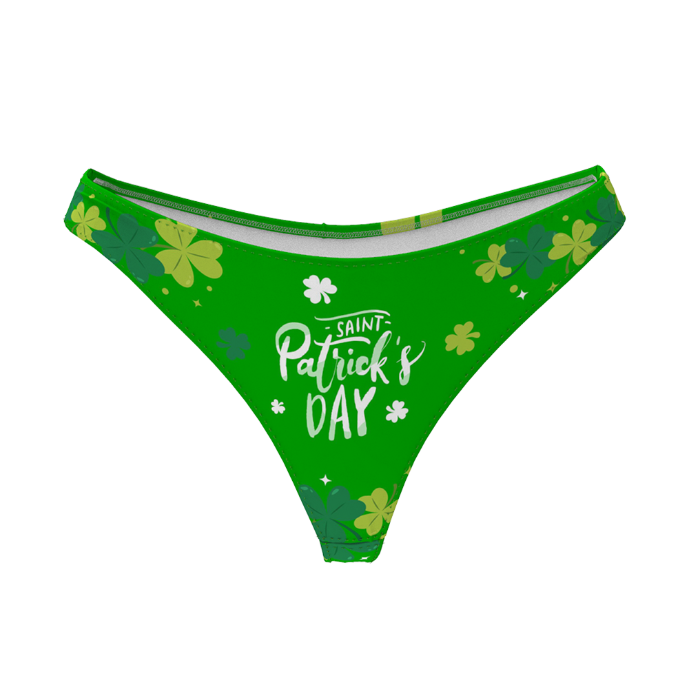 Women's Thong - Saint Patrick's Lucky Clover