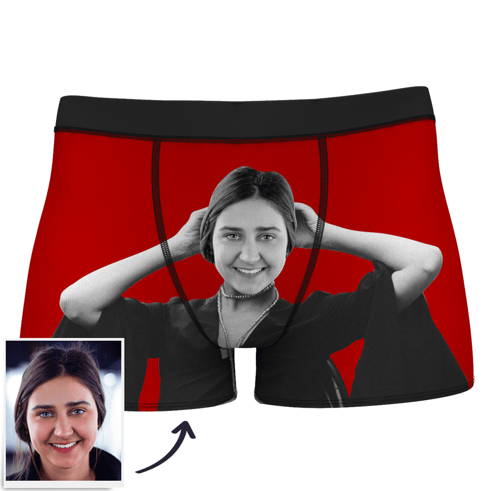 Men's Custom Face On Body Boxer Shorts Funny Face Boxer