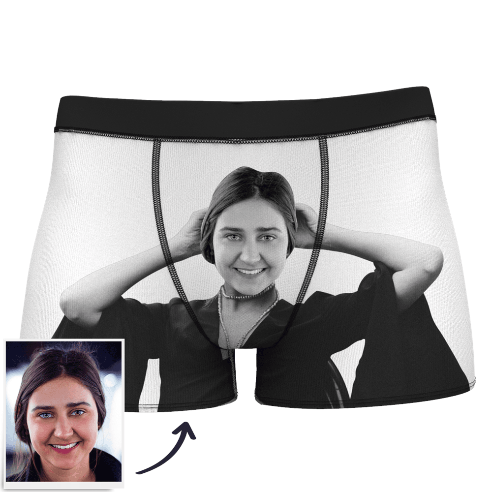 Men's Custom Face On Body Boxer Shorts Funny Face Boxer