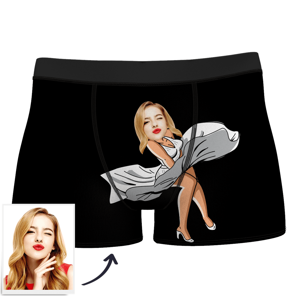 Men's Custom Face On Body Boxer Shorts Funny Face Boxer