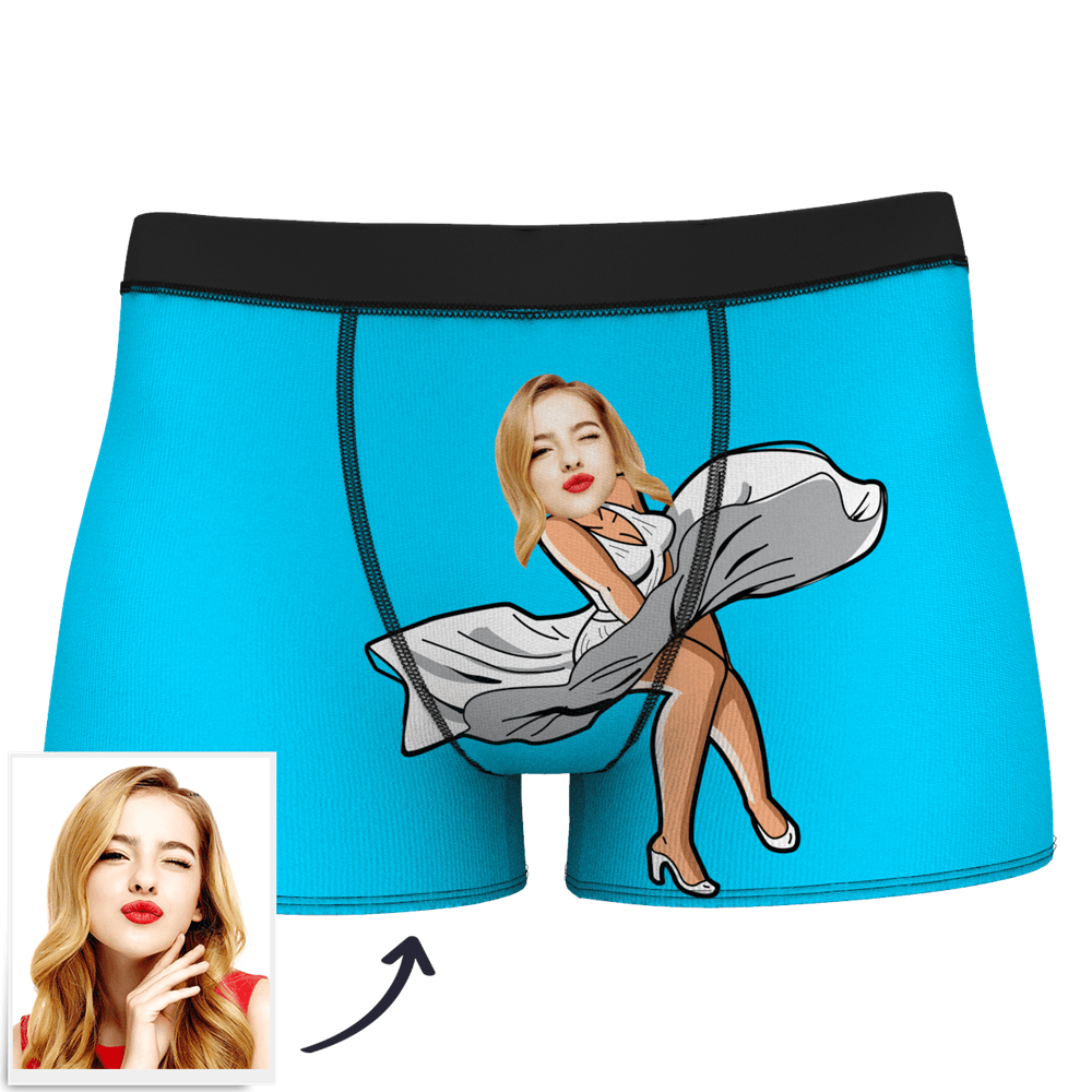 Men's Custom Face On Body Boxer Shorts Funny Face Boxer