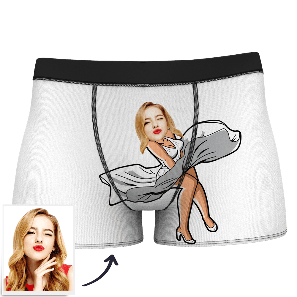 Men's Custom Face On Body Boxer Shorts Funny Face Boxer