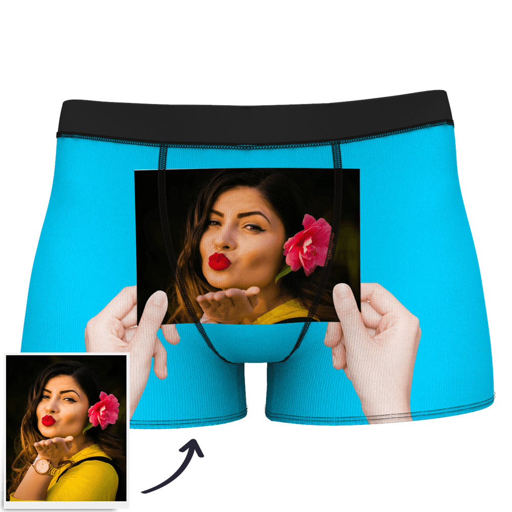 Men's Custom Face On Body Boxer Shorts Funny Face Boxer