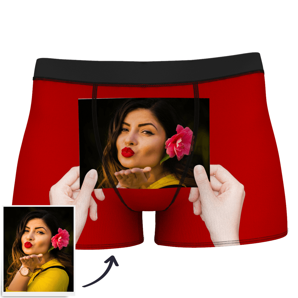 Men's Custom Face On Body Boxer Shorts Funny Face Boxer