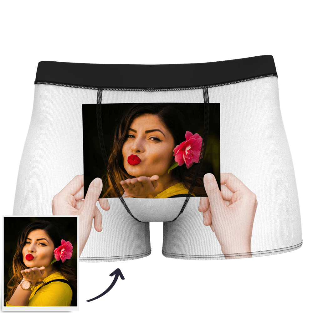 Men's Custom Face On Body Boxer Shorts Funny Face Boxer