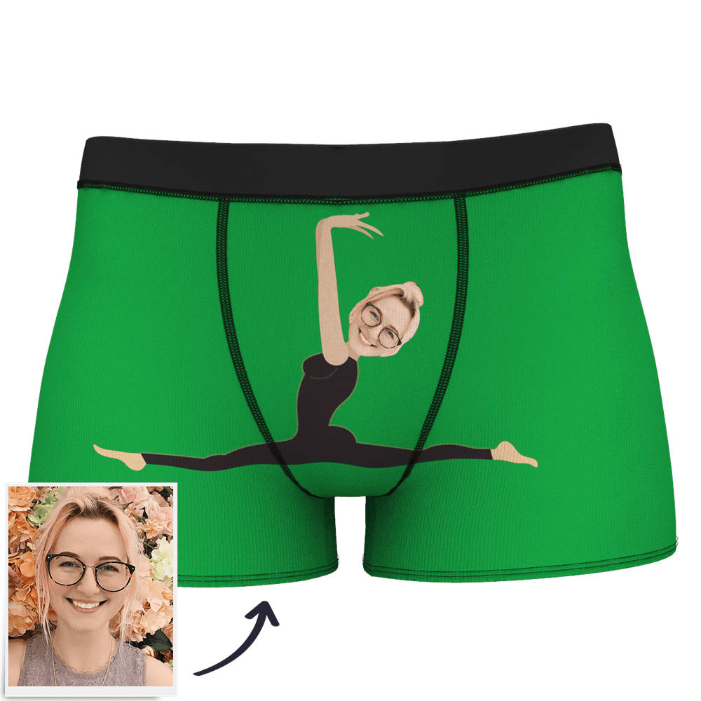 Men's Custom Face On Body Boxer Shorts Funny Face Boxer