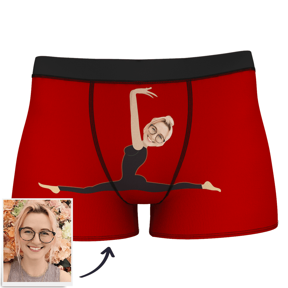 Men's Custom Face On Body Boxer Shorts Funny Face Boxer