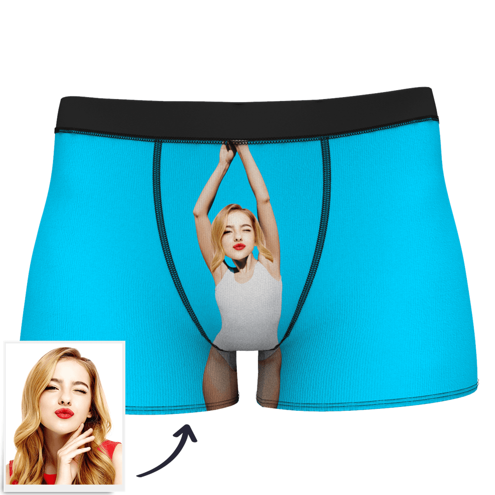 Men's Custom Face On Body Boxer Shorts Funny Face Boxer