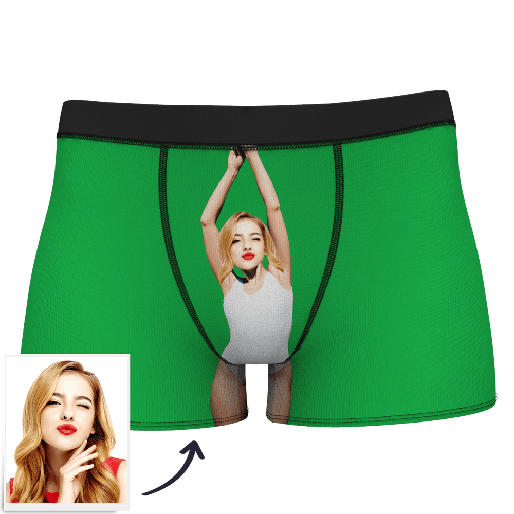 Men's Custom Face On Body Boxer Shorts Funny Face Boxer