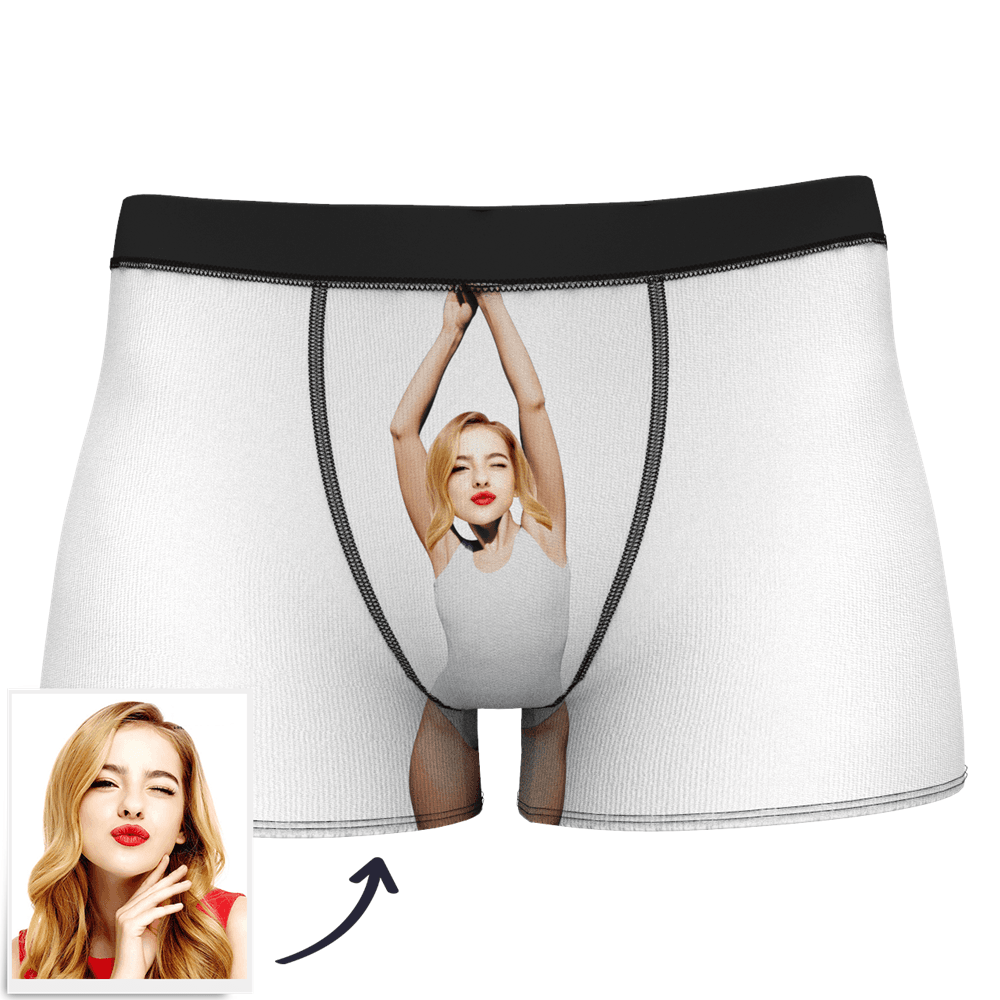 Men's Custom Face On Body Boxer Shorts Funny Face Boxer