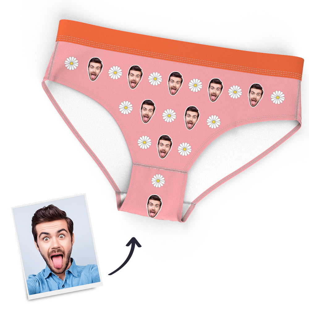 Personalised Women Face Panties Love Heart Panties