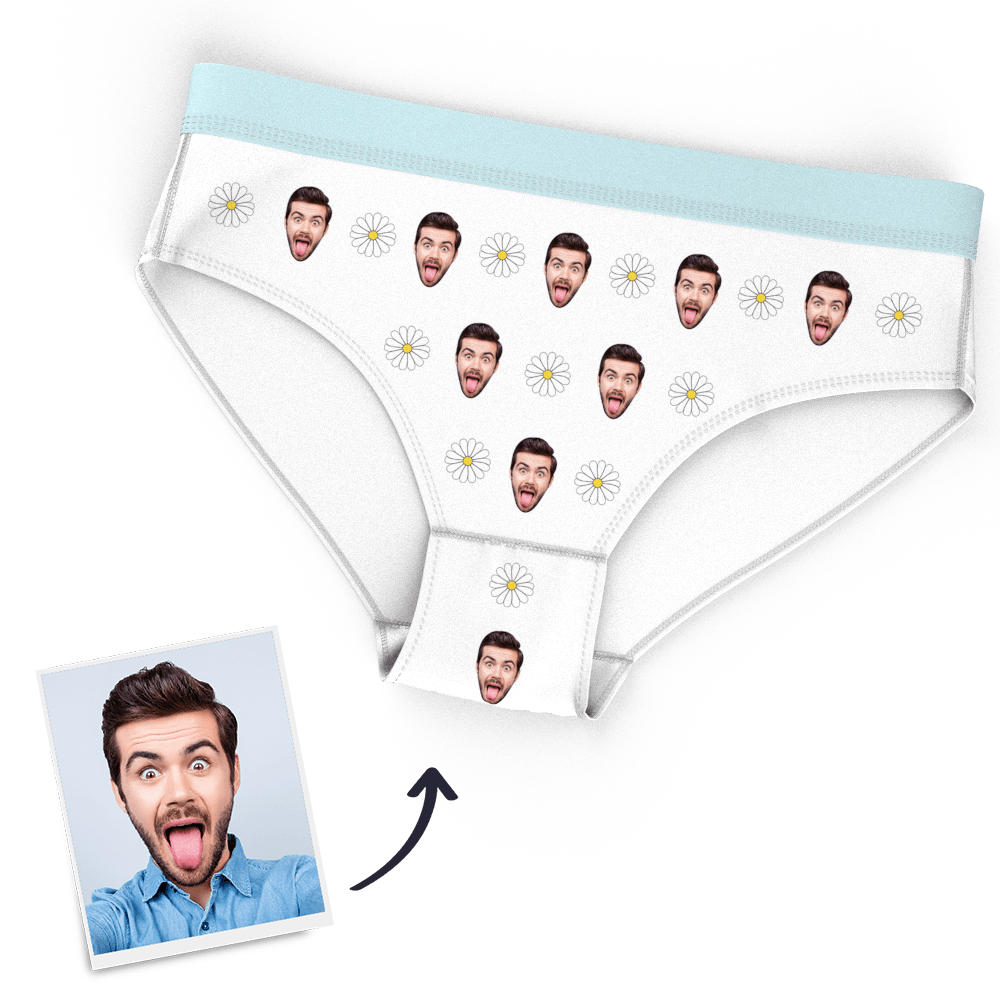 Personalised Women Face Panties Love Heart Panties