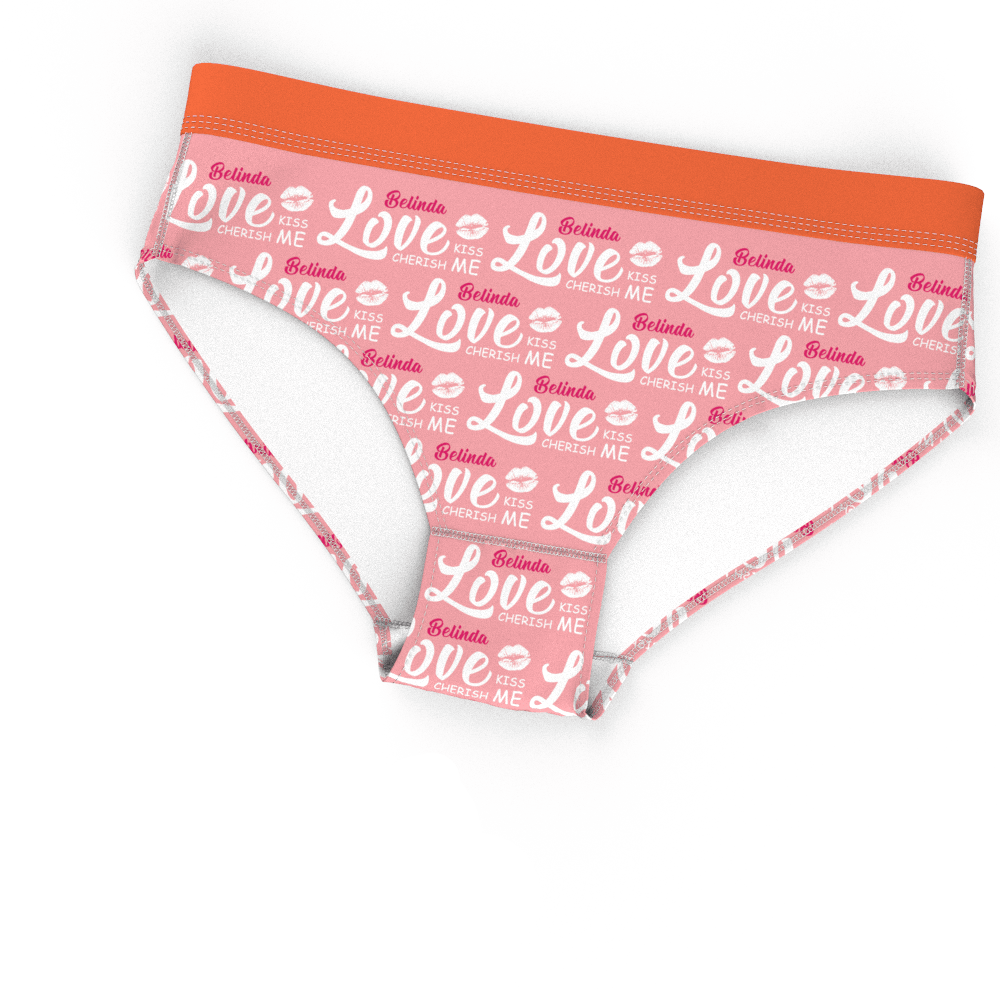 Personalised Women Face Panties Love Heart Panties