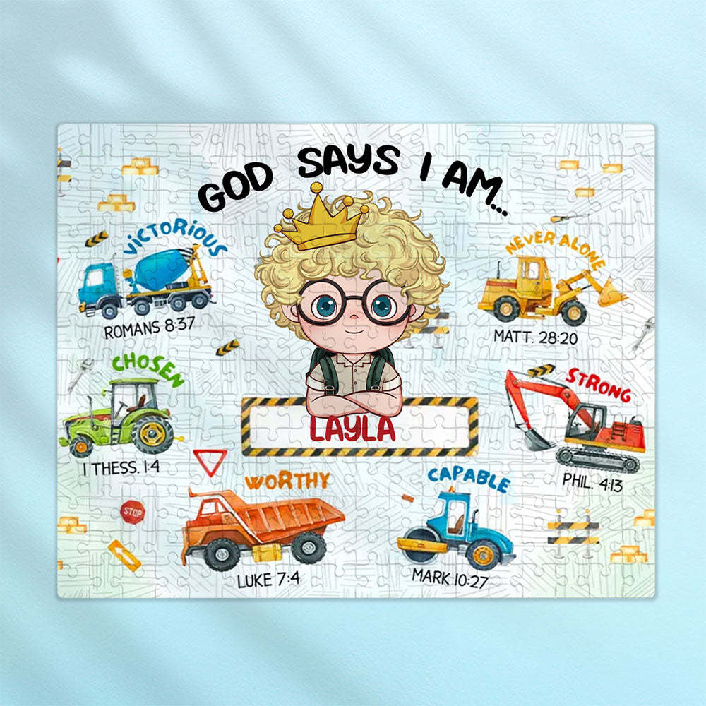 Personalized Jigsaw Puzzle - HAPPY BIRTHDAY | Gift for Grandkids - Kids Gift - auphotoblanket