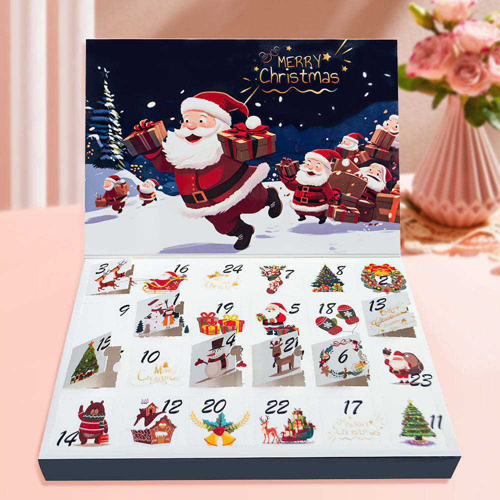 Custom Advent Calendar Christmas Jigsaw Puzzle Christmas Countdown Puzzle Toy Gift for Kids - auphotoblanket