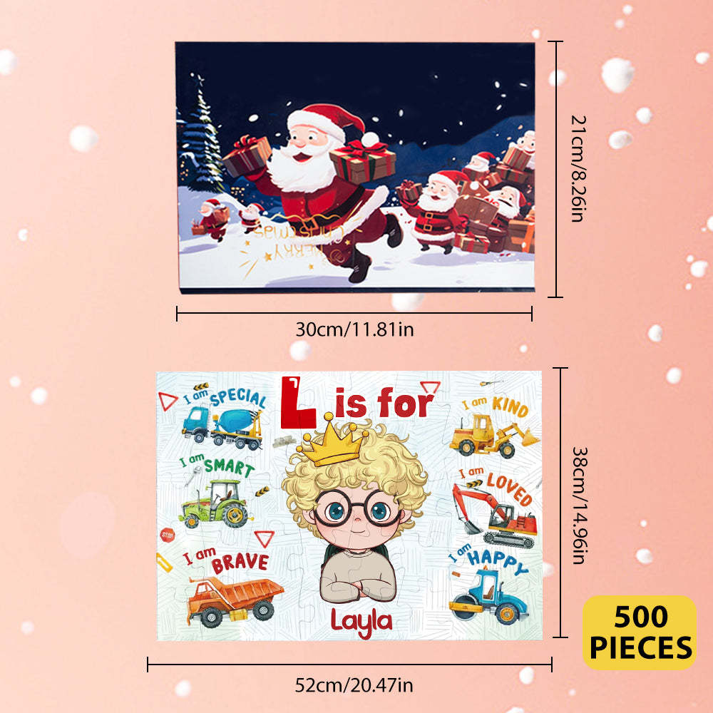 Custom Advent Calendar Christmas Jigsaw Puzzle Christmas Countdown Puzzle Toy Gift for Kids - auphotoblanket