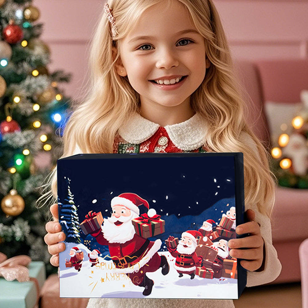 Custom Advent Calendar Christmas Jigsaw Puzzle Christmas Countdown Puzzle Toy Gift for Kids - auphotoblanket