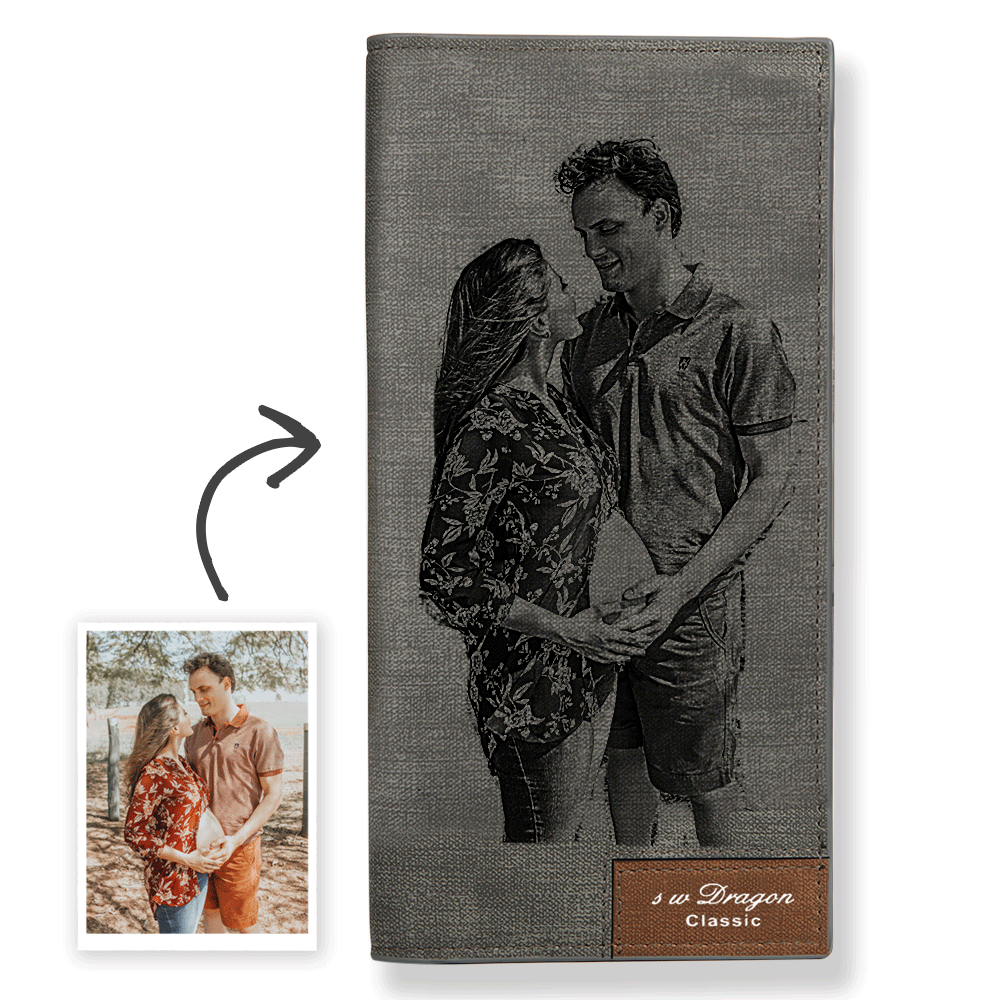 Women's Custom Photo Wallet Grey