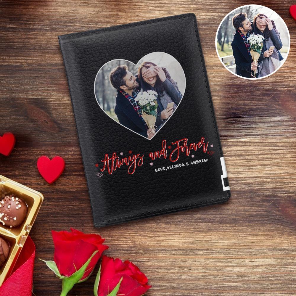 Custom Photo Engraved Wallet RFID Blocking Money Clips - Valentine's Day Gift