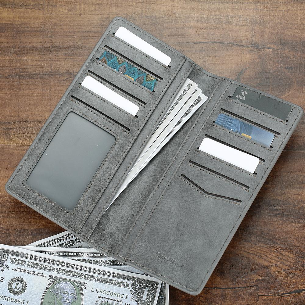 Women's Custom Engraved Photo Wallet Grey Leather