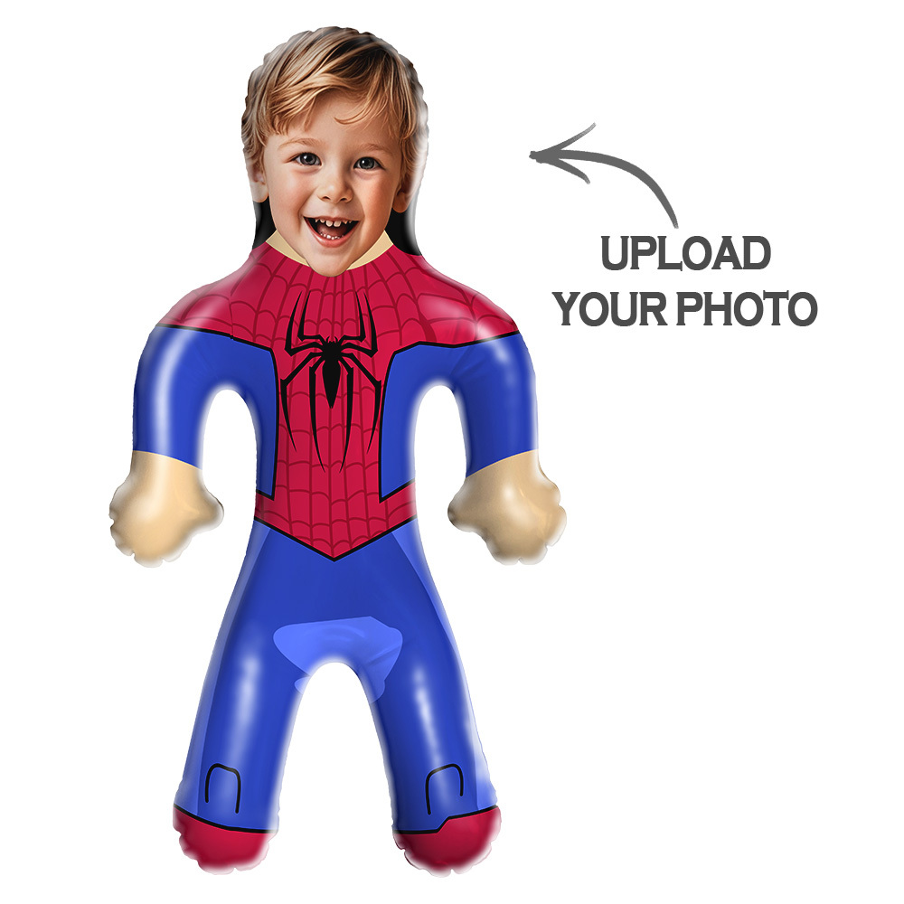 Personalized Superhero Blow Up Dolls Inflatable Minime Balloon Gifts for Him/Kids - auphotoblanket
