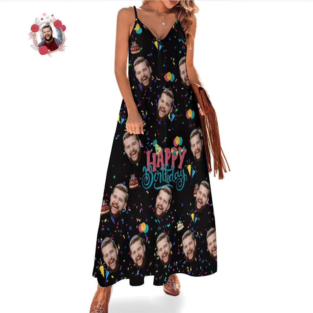 Custom Face Streamer Unique Birthday Gift Long Dress And Shirt Couple Outfit   Surfing Hawaiian Style Surfing Hawaiian Style - auphotoblanket
