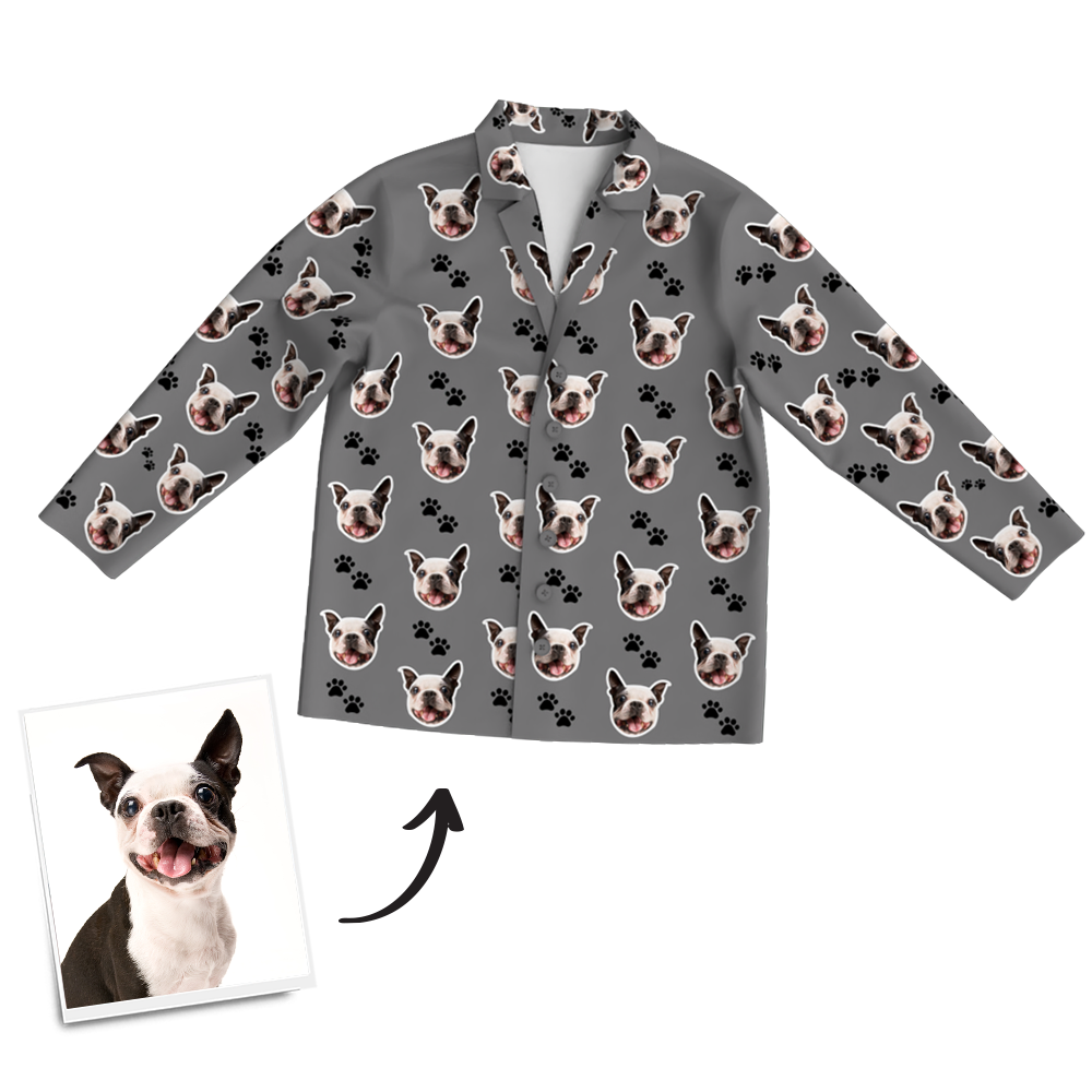 Custom Dog Photo Pajama Pants, Sleepwear, Nightwear - auphotoblanket