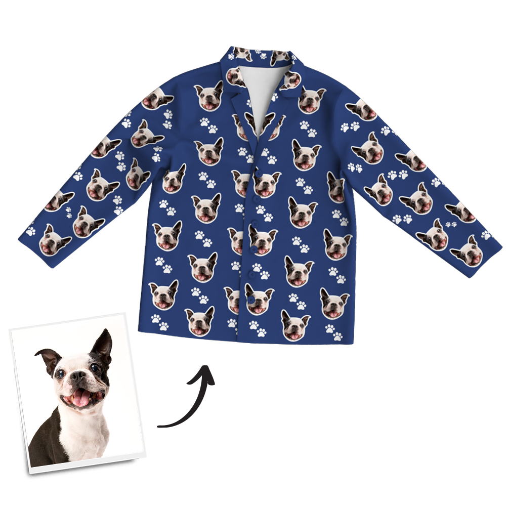 Custom Dog Photo Pajama Pants, Sleepwear, Nightwear - auphotoblanket