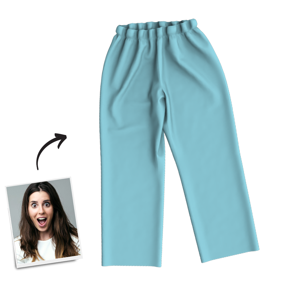 Custom Woman Photo Long Sleeve Pajamas, Sleepwear, Nightwear - auphotoblanket
