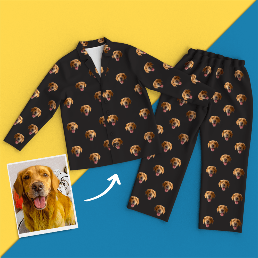 Custom Face Pajamas Home Pajamas - Dog - auphotoblanket