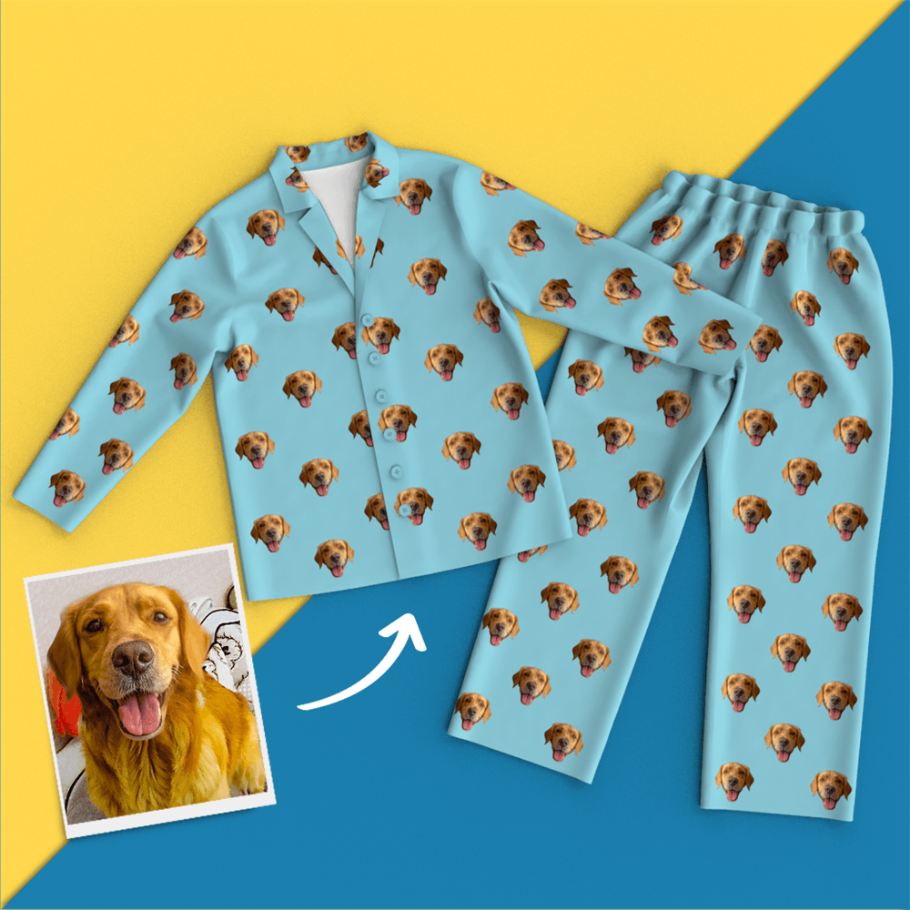 Custom Face Pajamas Home Pajamas - Dog - auphotoblanket