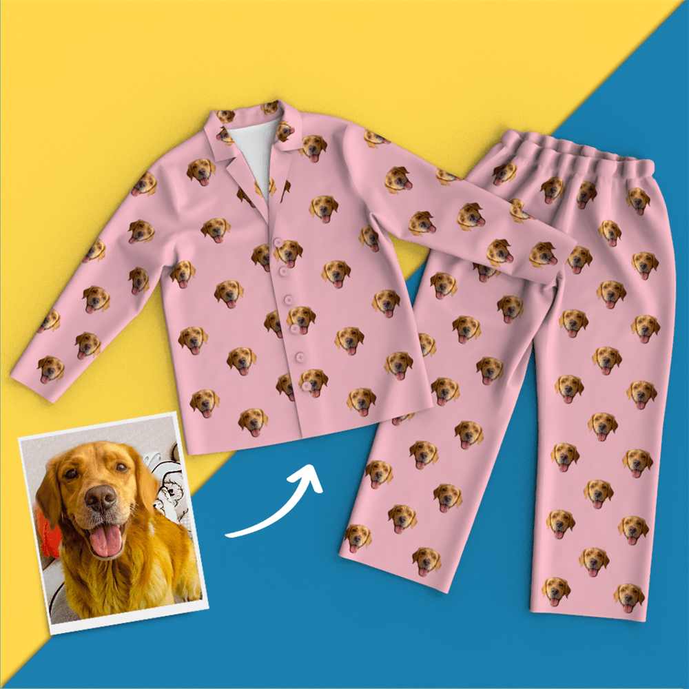 Custom Face Pajamas Home Pajamas - Dog - auphotoblanket