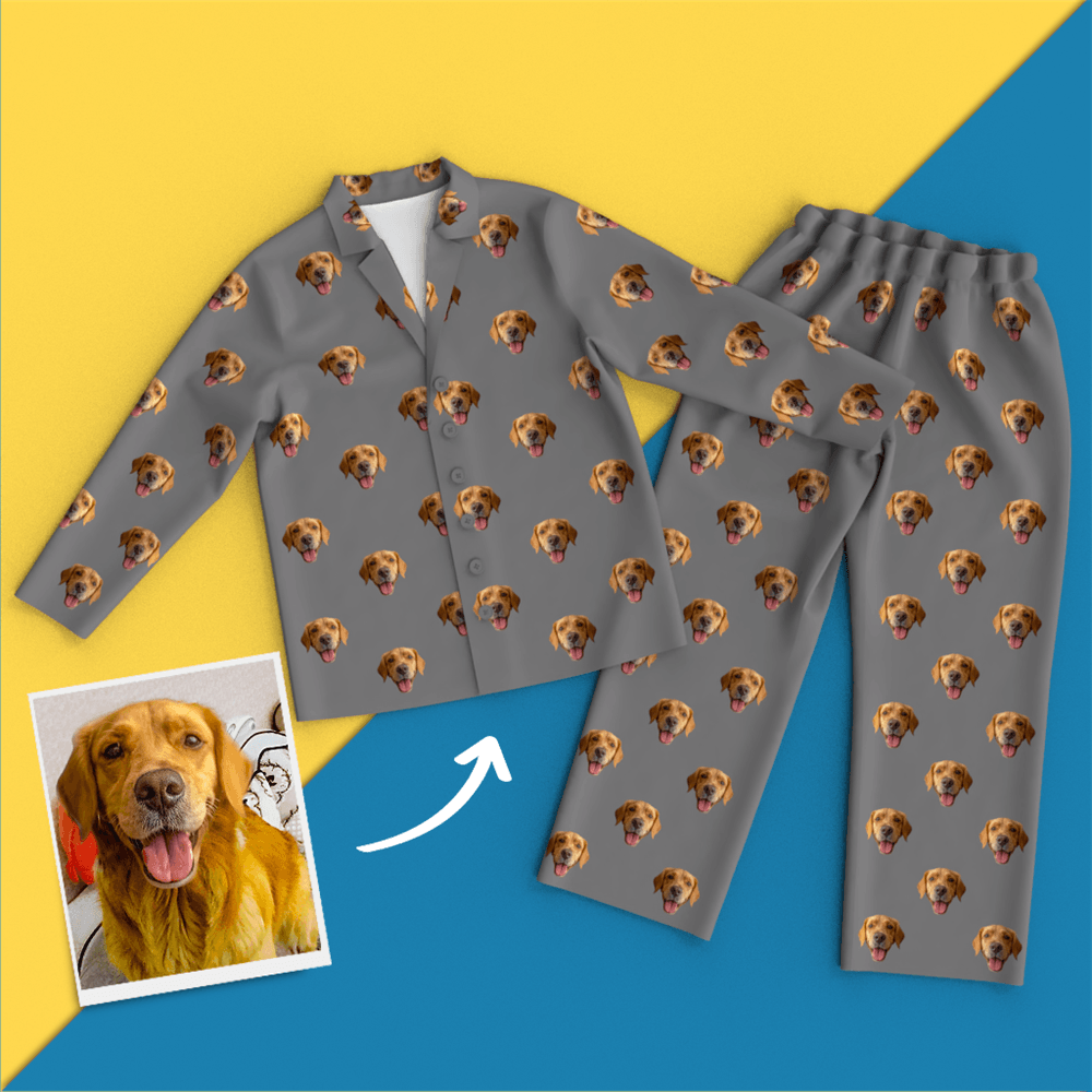 Custom Face Pajamas Home Pajamas - Dog - auphotoblanket