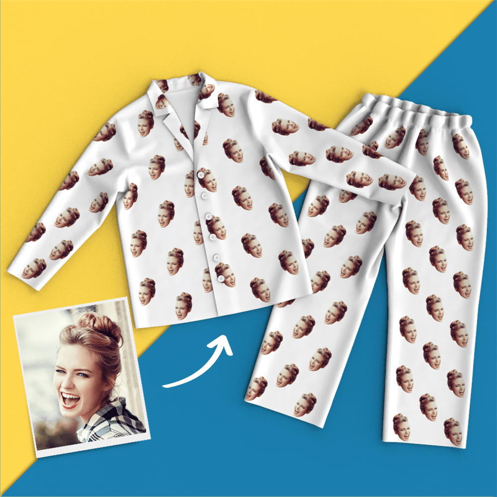 Custom Face Pajamas Home Pajamas - Colorful - auphotoblanket