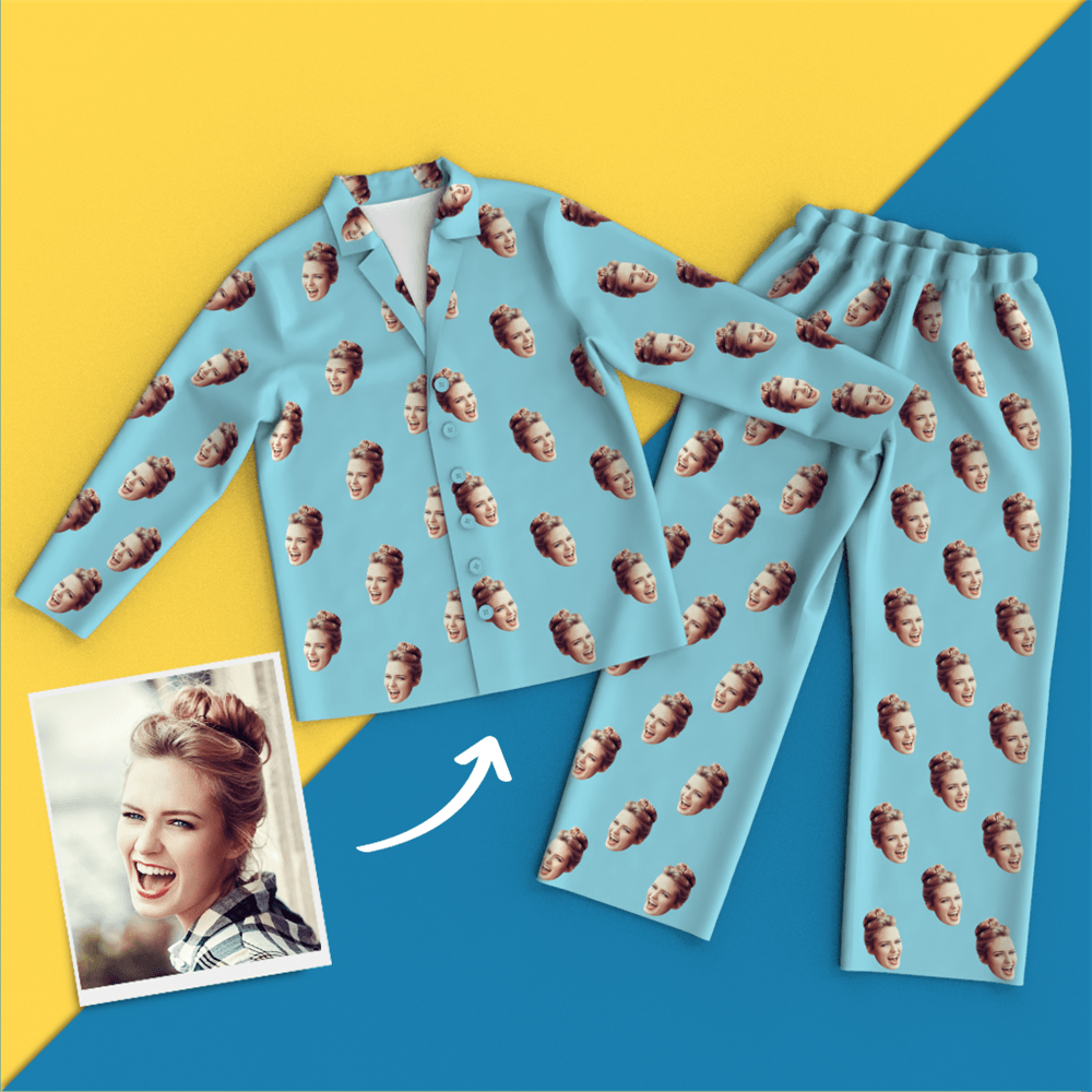 Custom Face Pajamas Home Pajamas - Colorful - auphotoblanket