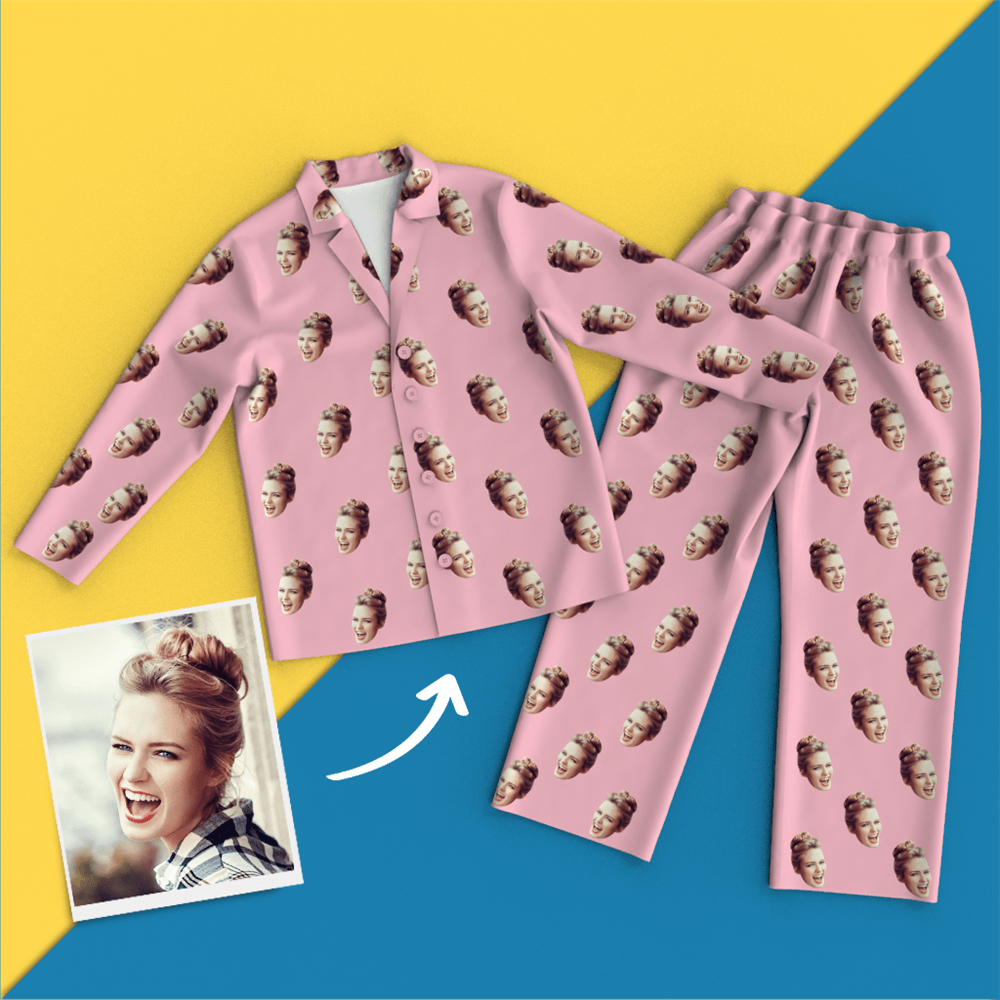Custom Face Pajamas Home Pajamas - Colorful - auphotoblanket