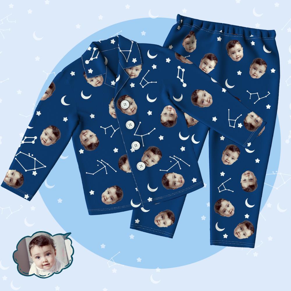 Custom Photo Family Pajamas Set Starry Sky Pajama - auphotoblanket