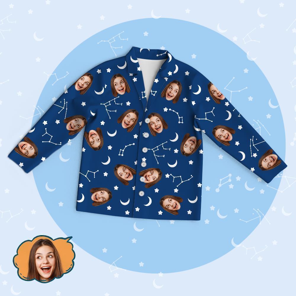 Custom Photo Family Pajama Tops/Pants Starry Sky Pajama - auphotoblanket