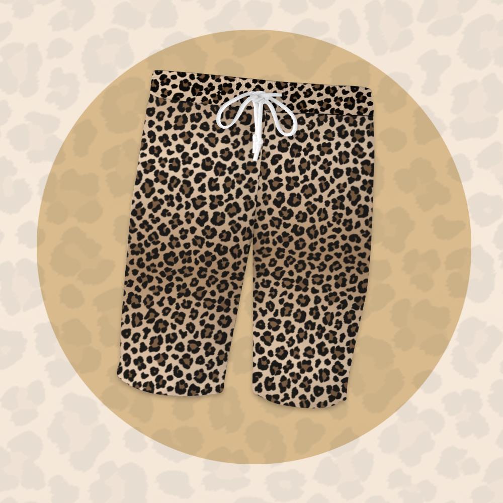 Mother's Day Gifts Custom Women's Short Sleeve Pajama Set With Animal Leopard Elements - auphotoblanket