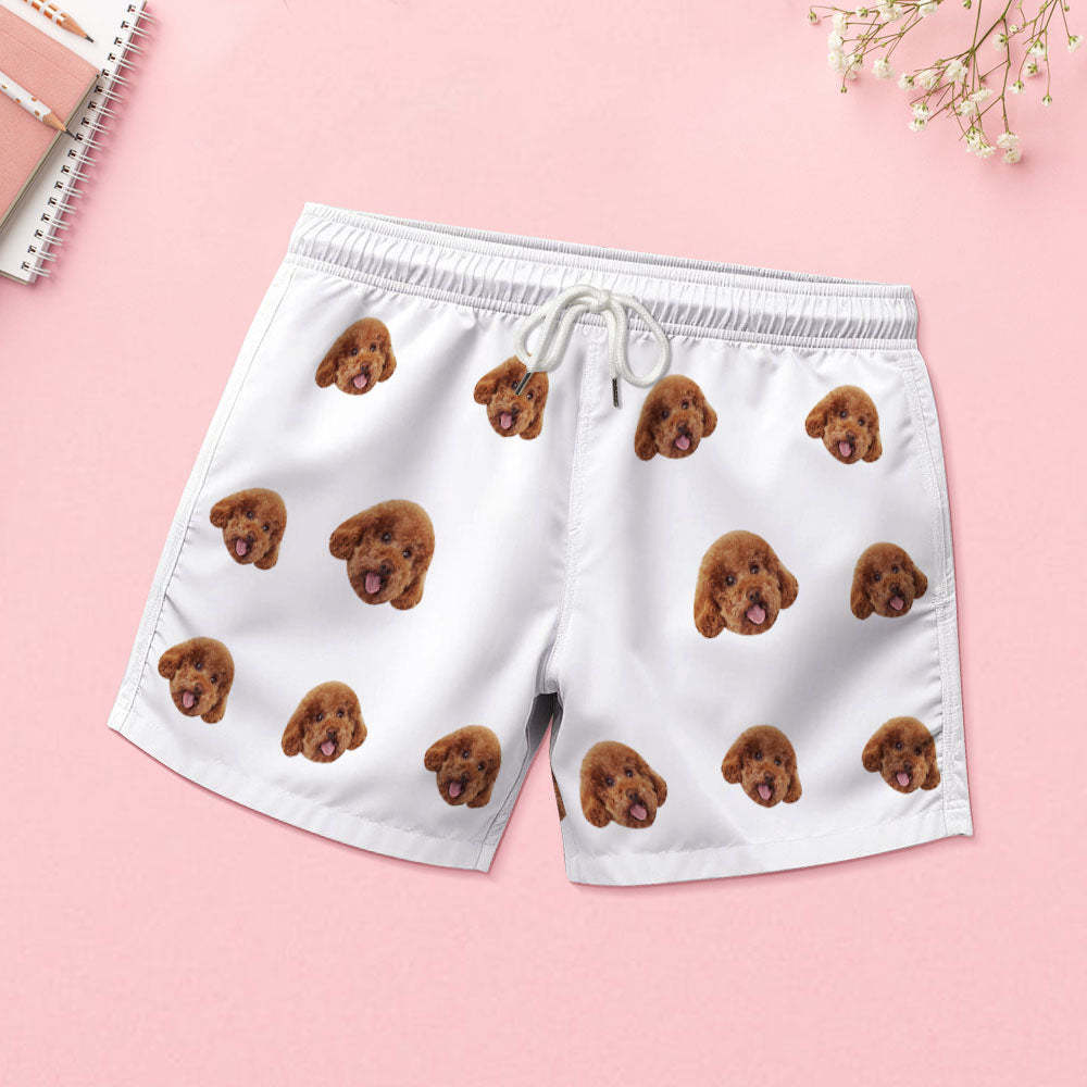 Custom Face Pajamas White Funny Pet Face Women Short Pajama Set Gift for Women - auphotoblanket