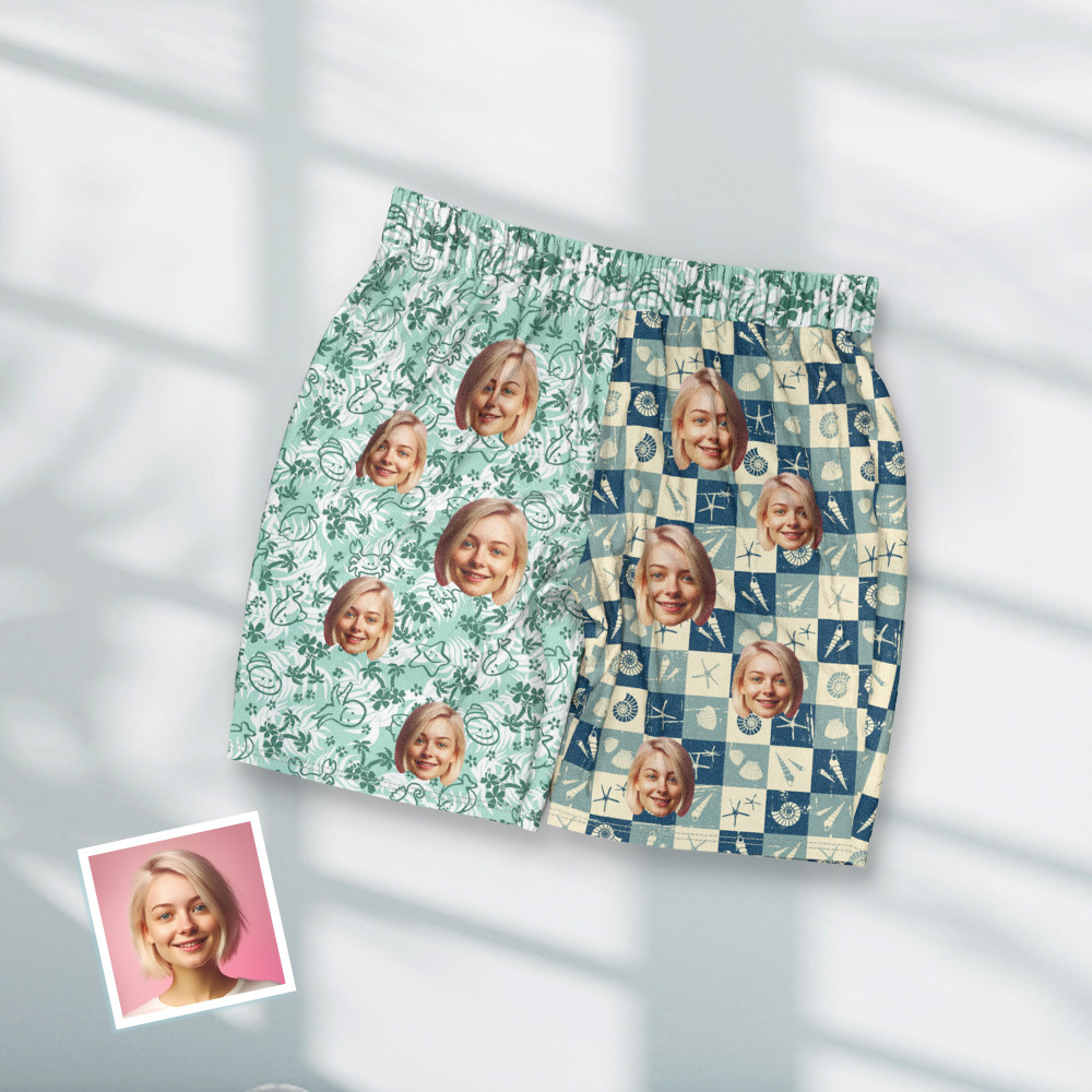 Custom Face Short Sleeve Pajamas Personalised Photo Pajama Women Men Sleepwear - auphotoblanket