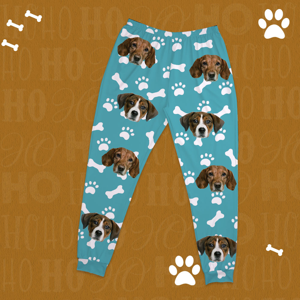 Custom Photo Pet Faces - Gift For Dog Lovers, Cat Lovers - Personalized Unisex Pajamas Set - auphotoblanket