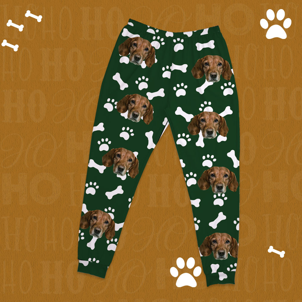 Custom Photo Pet Faces - Gift For Dog Lovers, Cat Lovers - Personalized Unisex Pajamas Set - auphotoblanket