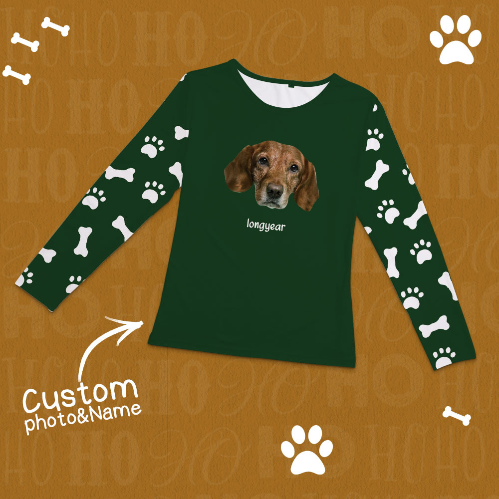Custom Photo Pet Faces - Gift For Dog Lovers, Cat Lovers - Personalized Unisex Pajamas Set - auphotoblanket