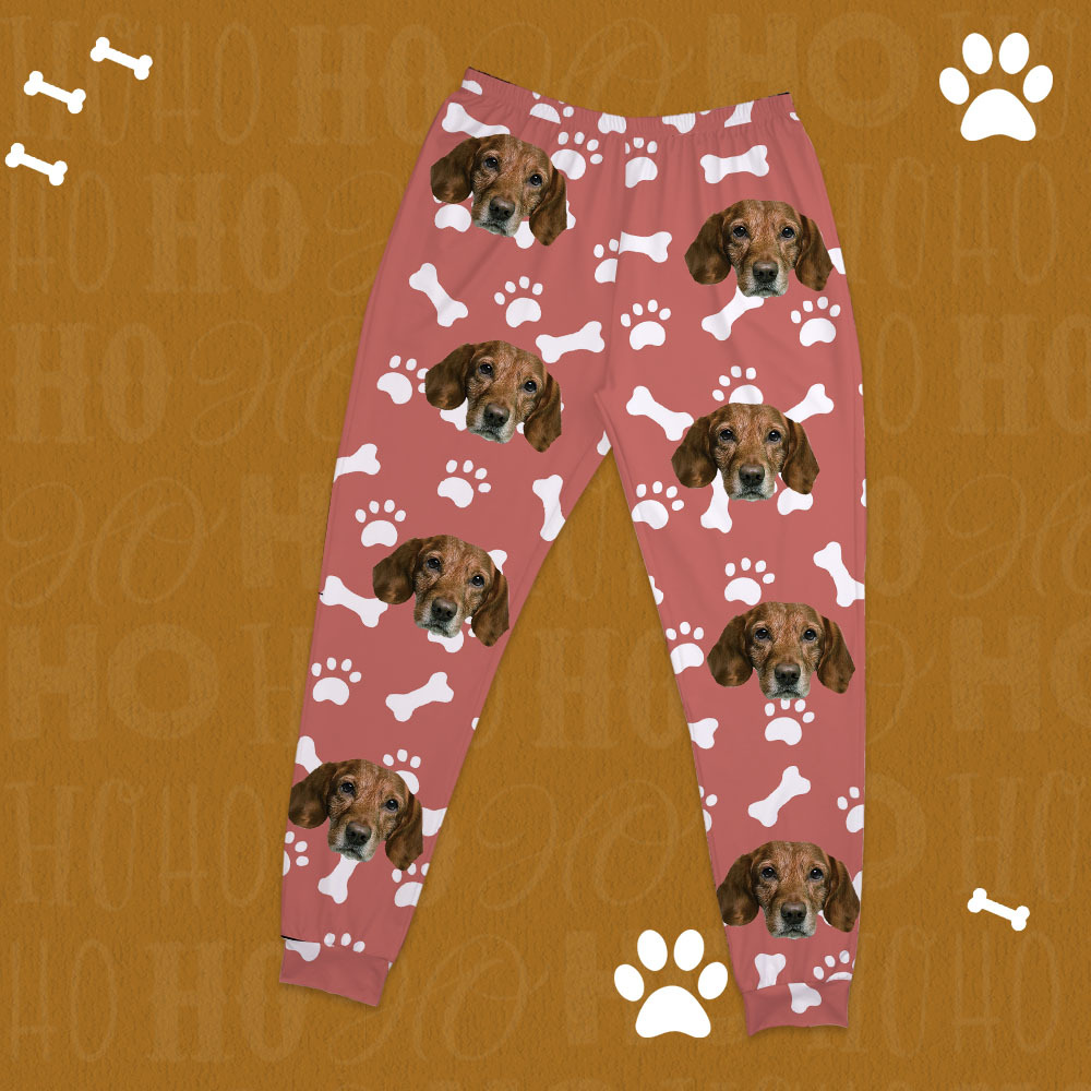 Custom Photo Pet Faces - Gift For Dog Lovers, Cat Lovers - Personalized Unisex Pajamas Set - auphotoblanket