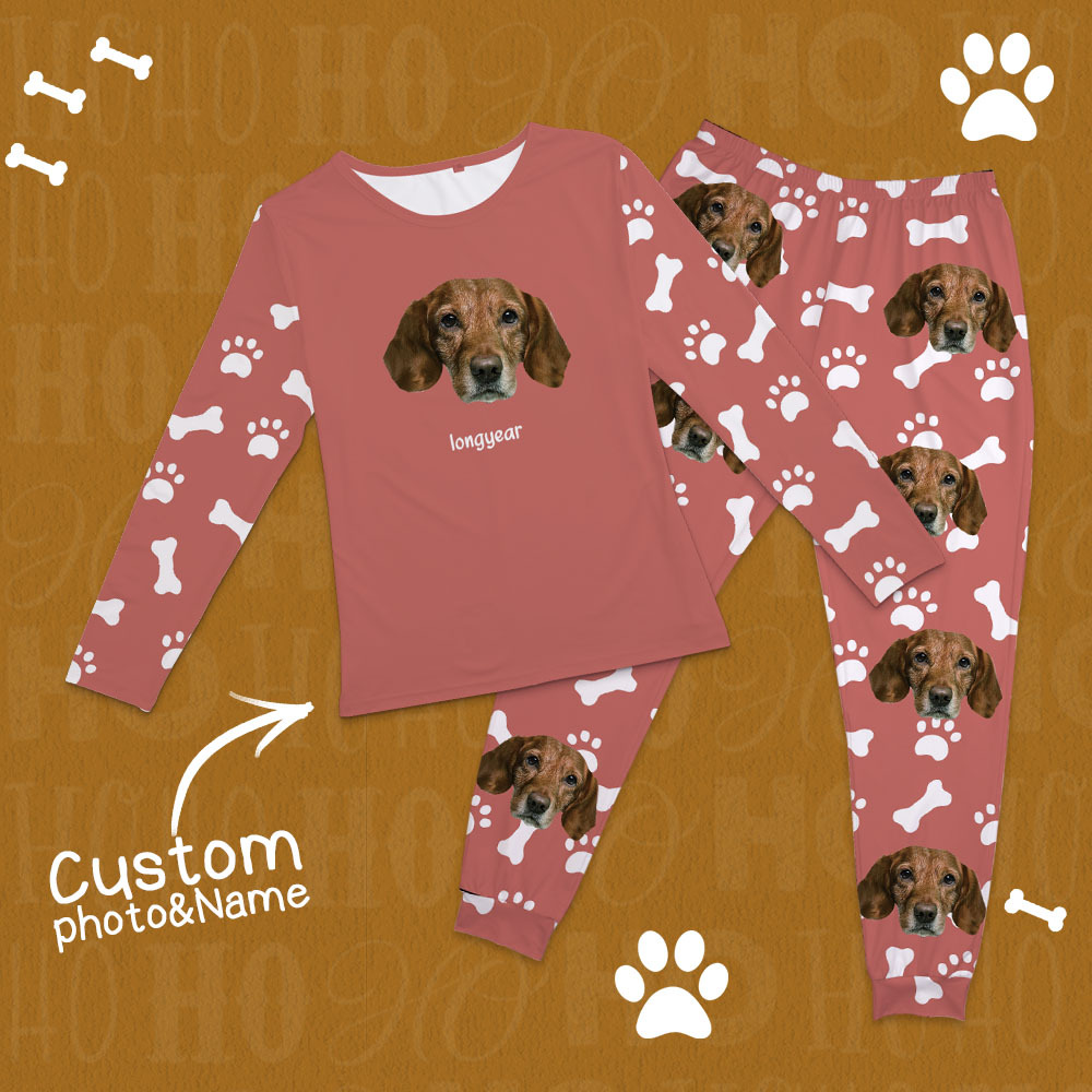 Custom Photo Pet Faces - Gift For Dog Lovers, Cat Lovers - Personalized Unisex Pajamas Set