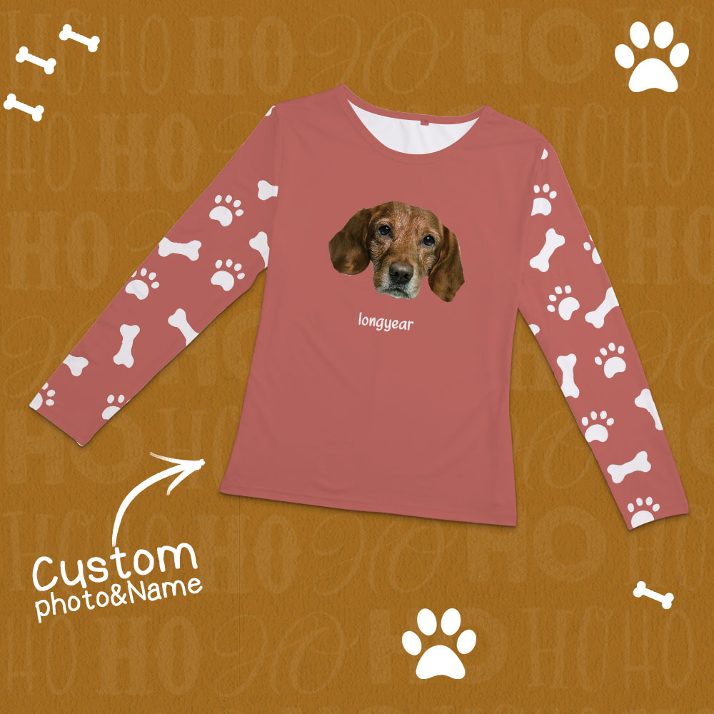 Custom Photo Pet Faces - Gift For Dog Lovers, Cat Lovers - Personalized Unisex Pajamas Set - auphotoblanket