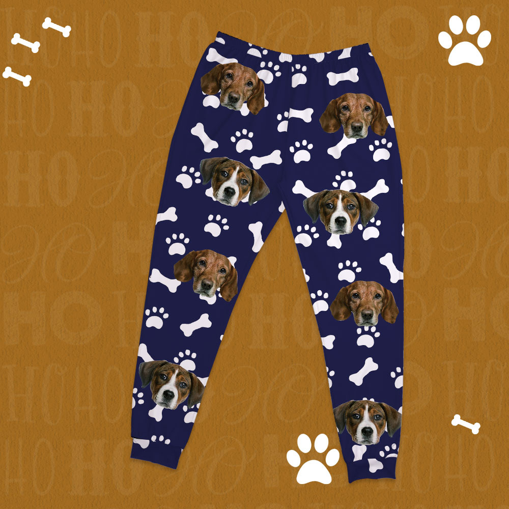 Custom Photo Pet Faces - Gift For Dog Lovers, Cat Lovers - Personalized Unisex Pajamas Set - auphotoblanket